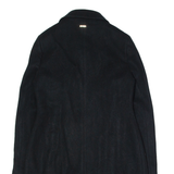 LIU JO Womens Overcoat Coat Black Flannel Wool S