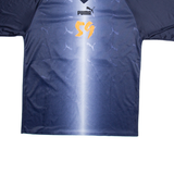 PUMA Mens T-Shirt Blue V-Neck L