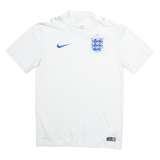 NIKE England Mens Football Shirt Jersey White V-Neck S