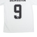 REAL MADRID #9 Benzema Fan Mens T-Shirt White Crew Neck M