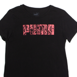 PUMA Womens T-Shirt Black Crew Neck UK 14