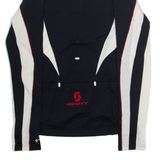 SCOTT Cycling Mens Jersey Black Long Sleeve 1/2 Zip L