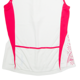 BENGER Cycling Womens Jersey White Sleeveless 1/2 Zip UK 12