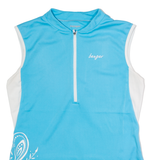 BENGER Cycling Womens Jersey Black Sleeveless 1/2 Zip UK 12