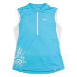 BENGER Cycling Womens Jersey Black Sleeveless 1/2 Zip UK 12