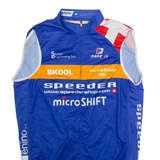 DAREVIE Full Zip Cycling Mens Jersey Blue Sleeveless High Neck M
