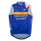 DAREVIE Full Zip Cycling Mens Jersey Blue Sleeveless High Neck M