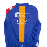 DAREVIE Full Zip Cycling Mens Jersey Blue Sleeveless High Neck M