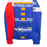 DAREVIE Full Zip Cycling Mens Jersey Blue Long Sleeve High Neck M