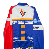 DAREVIE Full Zip Cycling Mens Jersey Blue Long Sleeve High Neck M