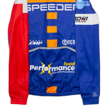 DAREVIE Full Zip Cycling Mens Jersey Blue Long Sleeve High Neck M
