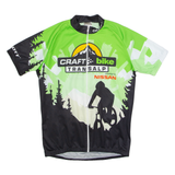CRAFT Full Zip Cycling Mens Jersey Green High Neck M