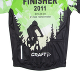 CRAFT Full Zip Cycling Mens Jersey Green High Neck M