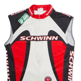 SCHWINN Cycling Mens Jersey White Sleeveless 1/2 Zip M