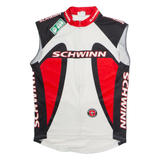 SCHWINN Cycling Mens Jersey White Sleeveless 1/2 Zip M