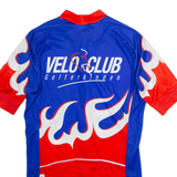 TZAMO Full Zip Cycling Mens Jersey Blue High Neck S