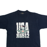 USA RG512 Mens T-Shirt Blue Crew Neck XL