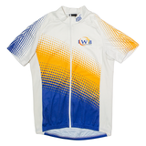 CUORE Full Zip Cycling Mens Jersey White High Neck XS