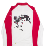 CRANE Cycling Mens Jersey White Long Sleeve 1/2 Zip M