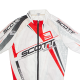 SCOTT Full Zip Cycling Mens Jersey White S