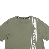 ADIDAS Cropped Womens T-Shirt Green XS