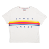 TOMMY HILFIGER Womens T-Shirt White XS