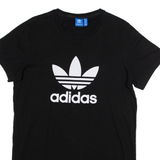 ADIDAS Womens T-Shirt Black UK 12