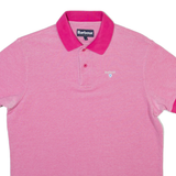 BARBOUR Mens Polo Shirt Pink M