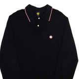 PRETTY GREEN Mens Polo Shirt Black Long Sleeve M