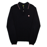 PRETTY GREEN Mens Polo Shirt Black Long Sleeve M