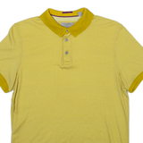 TED BAKER Mens Polo Shirt Yellow Geometric M