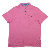 TED BAKER Mens Polo Shirt Pink XL