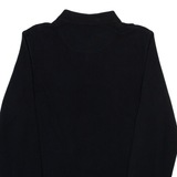 LYLE & SCOTT Mens Polo Shirt Black Long Sleeve M