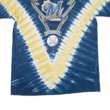 LIQUID BLUE Milwaukee Brewers Mens Tie Dye T-Shirt Blue XL