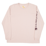 CARHARTT Womens T-Shirt Pink Long Sleeve XL