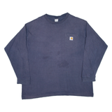 CARHARTT Mens T-Shirt Blue Long Sleeve XL