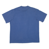 CARHARTT Mens T-Shirt Blue Button Neck L