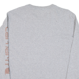 CARHARTT Loose Fit Womens T-Shirt Grey Long Sleeve L