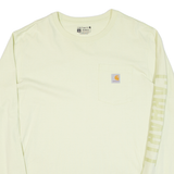 CARHARTT Tall Relaxed Fit Mens T-Shirt Green Long Sleeve L