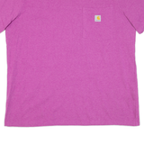 CARHARTT Loose Fit Womens T-Shirt Purple XL