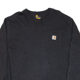 CARHARTT Mens T-Shirt Black Long Sleeve XL