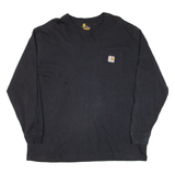 CARHARTT Mens T-Shirt Black Long Sleeve XL