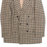 PIERRETTE B Womens Blazer Jacket Brown Plaid L
