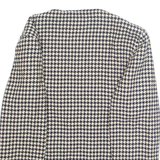Womens Blazer Jacket White Wool Gingham M