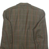 Mens Blazer Jacket Brown Gingham L