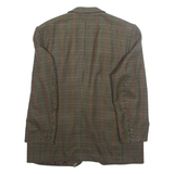 Mens Blazer Jacket Brown Gingham L