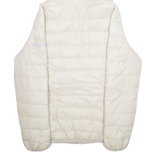 KANGOL Womens Puffer Jacket Cream Hooded M