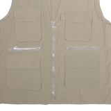 Mens Utility Vest Gilet Cream XL