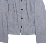 HORST MANDEL Womens Blazer Jacket White Gingham M