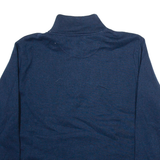 WRANGLER Mens Jumper Blue 1/4 Zip Tight Knit L